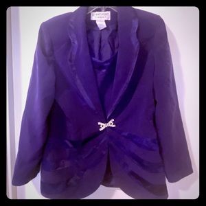 St Anthony Purple Sz 10 Jacket with Rhinestone "A"